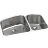 Elkay ELUH31229RPD Lustertone Classic 60/40 Double Bowl Undermount Stainless Steel Sink with Perfect Drain view 1