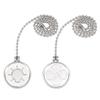 uxcell Pull Chain Silver Tone Coin Pendant 12" Lighting Ceiling Fan 2Pcs view 1