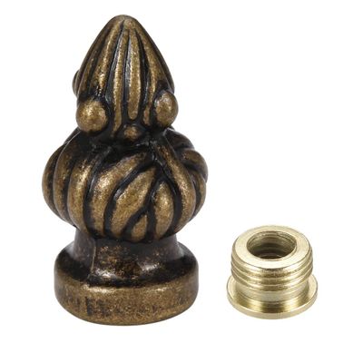 uxcell Bronze Cap Knob Lamp Shade Finial Decoration Dual Thread 1-3/8 inch High
