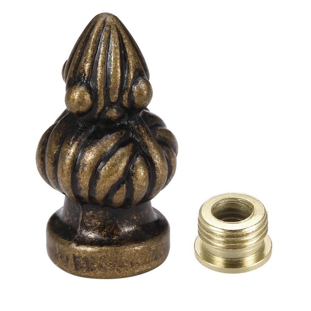 uxcell Bronze Cap Knob Lamp Shade Finial Decoration Dual Thread 1-3/8 inch High