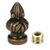 uxcell Bronze Cap Knob Lamp Shade Finial Decoration Dual Thread 1-3/8 inch High view 1