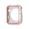 360 Full Body Sports Silicone Protective Case Cover for Apple Watch Series 3 2 1 38 42mm Accessories (White Pink, 42mm) view 1
