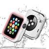 360 Full Body Sports Silicone Protective Case Cover for Apple Watch Series 3 2 1 38 42mm Accessories (White Pink, 42mm) view 2
