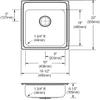 Elkay LRAD2022652 Sink, Satin Finish view 2