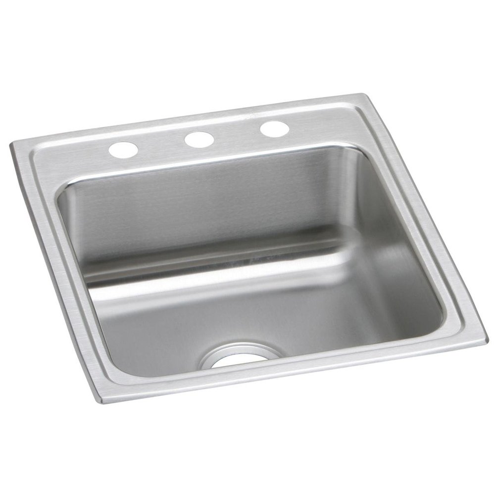 Elkay Lustertone Classic LRAD2022653 Single Bowl Drop-In Stainless Steel ADA Sink, 1.5