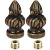 uxcell Bronze Cap Knob Lamp Shade Finial Decoration Dual Thread 1-3/8 Inch High 2Pcs view 1