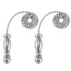 uxcell 2pcs Nickel Lighting Pendant, Pull Chain Extension with 12 Inch Long Pull Chain for Table Lamp view 1
