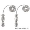 uxcell 2pcs Nickel Lighting Pendant, Pull Chain Extension with 12 Inch Long Pull Chain for Table Lamp view 3