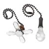uxcell Glass Clear Fan Bulb Pendant with 6 inch Bronze Pull Chain Extension Lighting Ceiling Fan Decorative 1 Set view 1