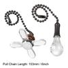 uxcell Glass Clear Fan Bulb Pendant with 6 inch Bronze Pull Chain Extension Lighting Ceiling Fan Decorative 1 Set view 2