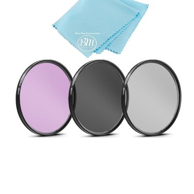 58mm 3 Piece Filter Set (UV-CPL-FLD) for Canon Vixia HFG10, HF G40, HF G50, HF G60, HFS21, HFS30, HFS100, HFS200, XA10, XA20, XA25, XA40, XA45, XA50, XA55, XF100, XF105, XF605, XF705 Camcorders 