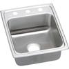 Elkay LRAD1720401 18 Gauge Stainless Steel 17" x 20" x 4" Single Bowl Top Mount Kitchen Sink 1 Hole view 1
