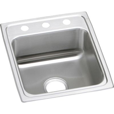Elkay Lustertone Classic LRAD172065OS4 Single Bowl Drop-in Stainless Steel ADA Sink