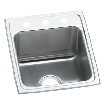 Elkay Lustertone Classic LRAD1522653 Single Bowl Drop-In Stainless Steel ADA Sink