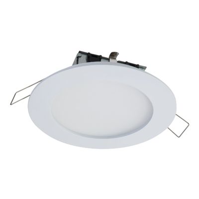 HALO 4 in Round Integrated LED Surface Mount Recessed Downlight Trim, 4000K, Wet Rated for Shower and Outdoor Lighting Applications, Energy Star, White Finish - SMD4R6940WHDM