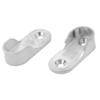 uxcell Zinc Alloy Clothes Closet Rod Pole Socket Bracket Flange Support Hanger Holder 2pcs Silver Tone view 1