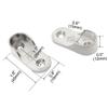 uxcell Zinc Alloy Clothes Closet Rod Pole Socket Bracket Flange Support Hanger Holder 2pcs Silver Tone view 2