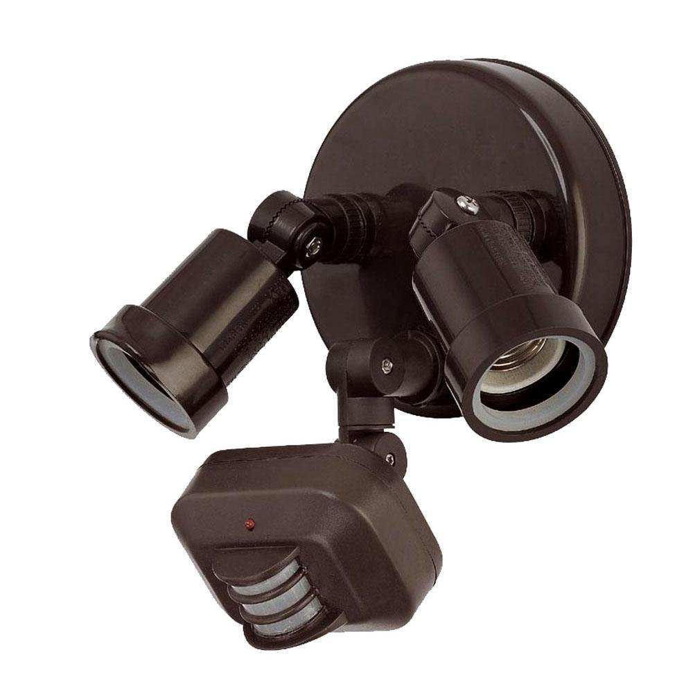 Acclaim MFL2ABZ Motion Activated FloodLights Collection 2-Light Outdoor Light Fixture, Architectural Bronze