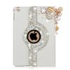 STENES Bling Case Compatible with iPad Mini 3/2/1 Case - 3D Handmade Crystal Heart Pendant Flowers Floral 360 Degree Rotating Stand With Smart Cover Auto Sleep/Wake - Gold view 2