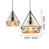 Kiven Plug-in Industrial Factory Chandeliers Retro Lighting 15ft UL Certification Black Cable with On/Off Dimmer Switch, Bulb Not Included (TB0068) view 4