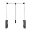 Chrome and Black 25-1/2" - 35" Expanding Wardrobe Lift view 1