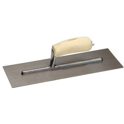 QLT by Marshalltown Carbon Steel Finishing Trowels, Wood Handle Material, QLT Brand, 127mm Width, 305mm Length, Made in The USA, FT368