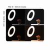 Yidoblo Dimmable Bi-Color LED Ring Light FE-480II for Portrait Selfie YouTube Photo Video Studio Makeup Lighting with Remote, Tripod, Mirror, Phone Holder, Batteries, Chargers and Carrying Case Pink view 3