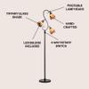 JONATHAN Y Walker 3-Light Tiffany Floor Lamp Stained Glass 70.5", Bronze view 2