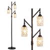 JONATHAN Y Lewis 71" 3-Light Tiffany-Style Stained Glass Lamp, Bronze view 1