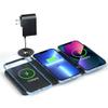 Triple Wireless Charger Pad - 15W Fast Charging Station for Apple iPhone 16/15/14/13/12 Pro/Max/Plus, AirPods, Qi-Certified 3-in-1 Charging Mat for Multiple Devices One-Step Wireless Charging Solution view 1