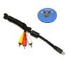 HQRP Mini USB to 3 RCA Audio Video Cable for Canon EOS 1D, 1D C, 10D, 100D, 500D, 550D, 600D, 650D, 700D, 750D, 1200D, EOS M Digital Camera view 1