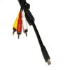HQRP Mini USB to 3 RCA Audio Video Cable for Canon EOS 1D, 1D C, 10D, 100D, 500D, 550D, 600D, 650D, 700D, 750D, 1200D, EOS M Digital Camera view 2