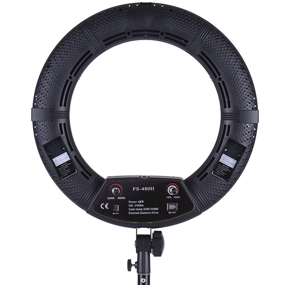 yidoblo 18' Bicolor Dimmable LED Ring Light Kit Selfie Light for Cellphone,Camera/Ipad Tripod Stand for Makeup YouTube Vine Videos