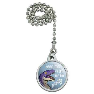 Velociraptor Feed Me and Tell Me I'm Pretty Dinosaur Funny Ceiling Fan and