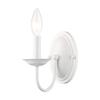 Livex Lighting 4151-03 Williamsburg 1-Light Wall Sconce, White view 1