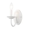 Livex Lighting 4151-03 Williamsburg 1-Light Wall Sconce, White view 3