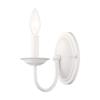 Livex Lighting 4151-03 Williamsburg 1-Light Wall Sconce, White view 4