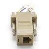 InstallerParts DB9-Male to RJ11 / RJ12 (6 Wire) Modular Adapter Ivory view 3