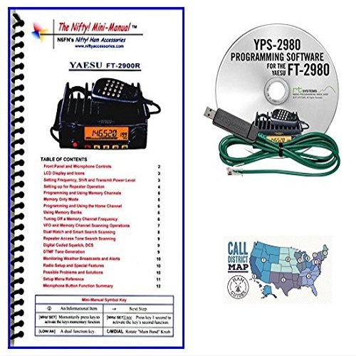 Yaesu FT-2980R Accessory Bundle - 3 Items - Includes RT Systems Programming Software/Cable Kit, Nifty! Accessories Mini-Manual and Ham Guides TM Quick Reference Card