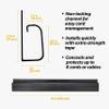 Cable Management Kit - 10-Pack 16-Inch J Channel Wire Organizers for Cords - Easy to Install Cord Hider Kit for Desk, Office, and Kitchen Use - Cable Management Under Desk by Simple Cord (Black) view 4