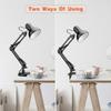 PowerKing Metal Swing Arm Desk Lamps, Adjustable Architect Lamp, Black view 4