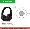 Jarmor Studio 2/3 Replacement Earpads, Memory Foam Ear Cushion Pads for Beats Studio 2.0/3.0 Over Ear Headphones by Dr. Dre (Titanium, Black) view 2