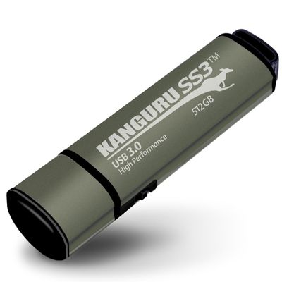 Kanguru SS3  32GB USB Flash Drive - Physical Write Protect Switch  SuperSpeed USB 3.0 - Portable