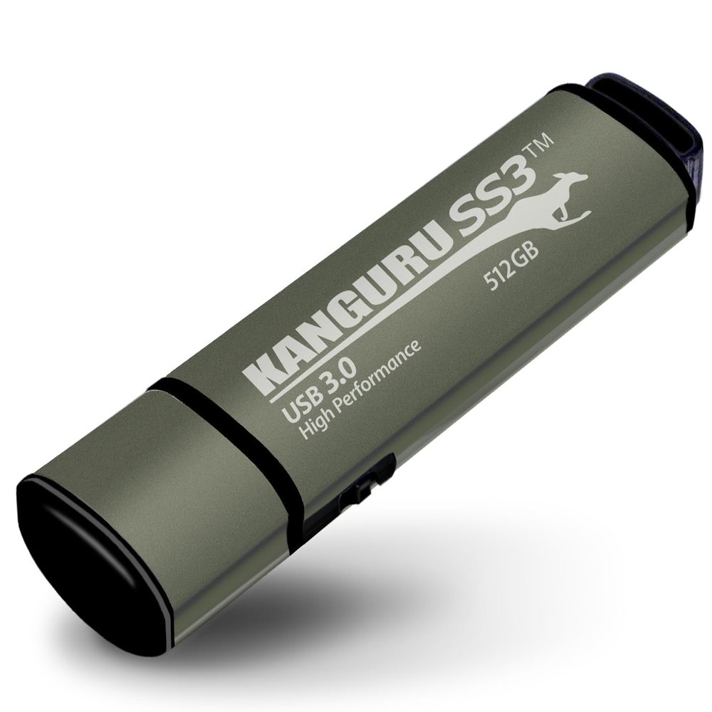 Kanguru SS3  32GB USB Flash Drive - Physical Write Protect Switch  SuperSpeed USB 3.0 - Portable