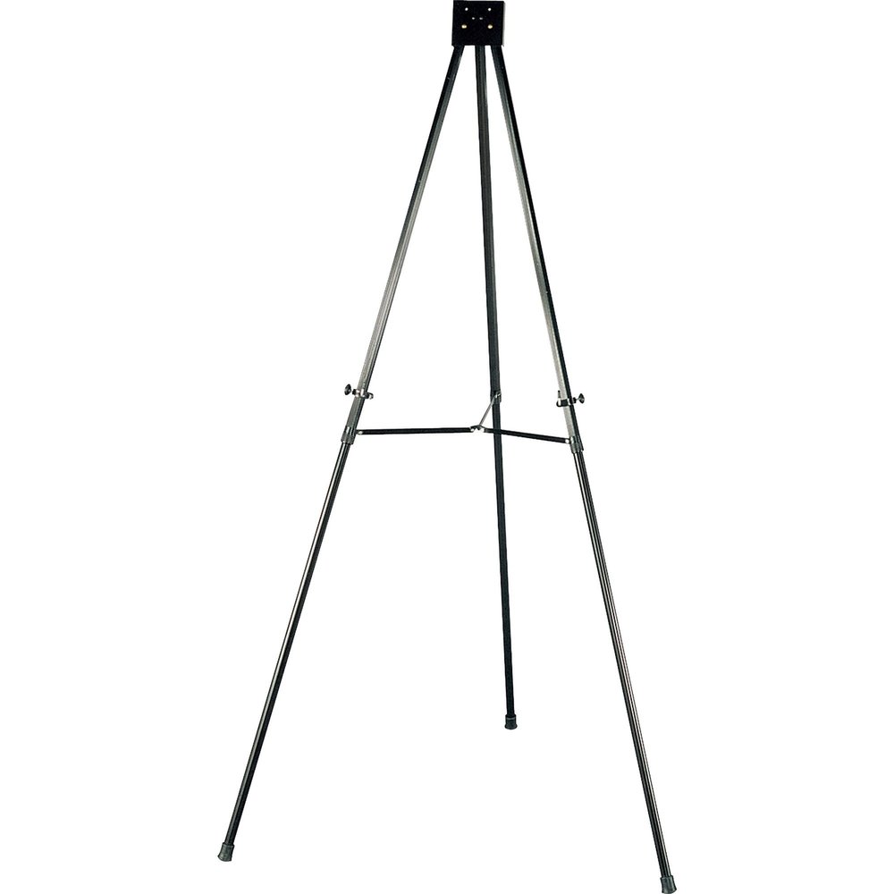 Lorell 75683 Telescoping Aluminum Easel, Adjust Legs, 66-Inch, Black