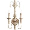 Quorum 5506-2-70 Traditional Two Light Wall Mount from Salento Collection in White Finish, view 1