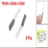 uxcell 8 Pcs Electric Drill Motor Carbon Brushes 11mm x 4mm x 4mm view 2