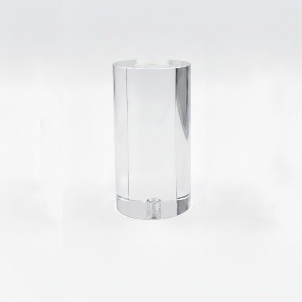 Royal Designs, Inc. F-5036L-1 Clear Lucite Lamp Finial, 1 x 2 inch, Tall Cylinder