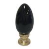 Royal Designs, Inc. Ceramic Egg Shaped Lamp Finial for Lamp Shade, F-5051BLK-1, Black view 1