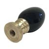 Royal Designs, Inc. Ceramic Egg Shaped Lamp Finial for Lamp Shade, F-5051BLK-1, Black view 2